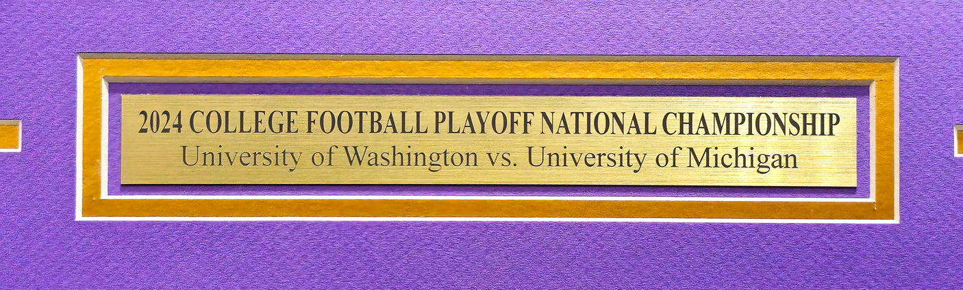 Unsigned Framed 12x36 Panoramic Photo Washington Huskies 2024 National Championship Game Stock #235669