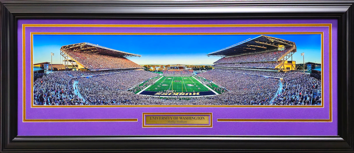 Unsigned Framed 12x36 Panoramic Photo Washington Huskies Stock #235670