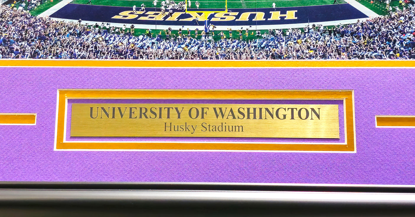 Unsigned Framed 12x36 Panoramic Photo Washington Huskies Stock #235670