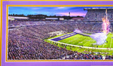 Unsigned Framed 12x36 Panoramic Photo Washington Huskies Night Game Stock #235672