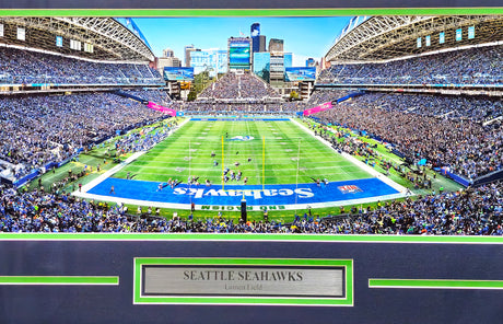 Unsigned Framed 12x36 Panoramic Photo Seattle Seahawks End Zone View Stock #235675