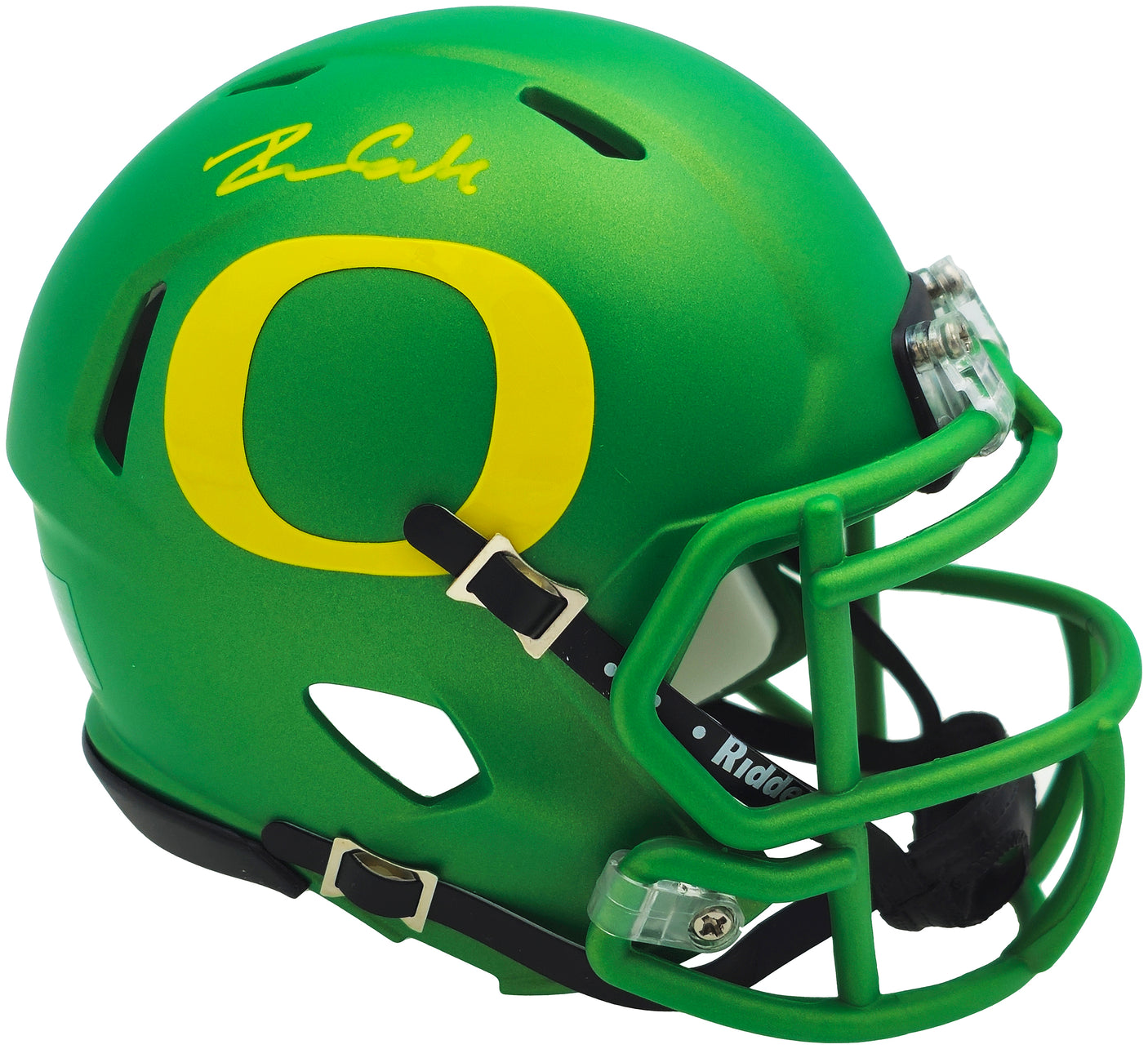 Dillon Gabriel Autographed Oregon Ducks Apple Green Speed Mini Helmet Beckett BAS Witness Stock #235759