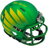 Dillon Gabriel Autographed Oregon Ducks Green Speed Mini Helmet With Wings Beckett BAS Witness Stock #235762