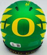 Dillon Gabriel Autographed Oregon Ducks Green Speed Mini Helmet With Wings Beckett BAS Witness Stock #235762