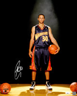 Stephen Curry Autographed 16x20 Photo Golden State Warriors Rookie Year JSA Stock #235688