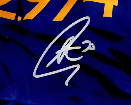 Stephen Curry Autographed 16x20 Photo Golden State Warriors All Time 3 Point Leader JSA Stock #235691