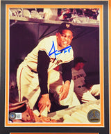 Willie Mays Autographed Framed 8x10 Photo San Francisco Giants Beckett BAS #AD43443