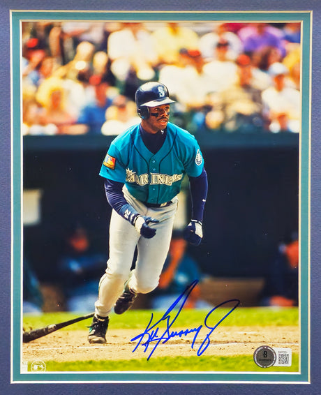 Ken Griffey Jr. Autographed Framed 8x10 Photo Seattle Mariners Vintage Signature Beckett BAS QR #BM37221