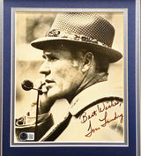 Tom Laundry Autographed Framed 8x10 Photo Dallas Cowboys "Best Wishes" Beckett BAS QR #BM37779