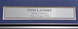 Tom Laundry Autographed Framed 8x10 Photo Dallas Cowboys "Best Wishes" Beckett BAS QR #BM37420