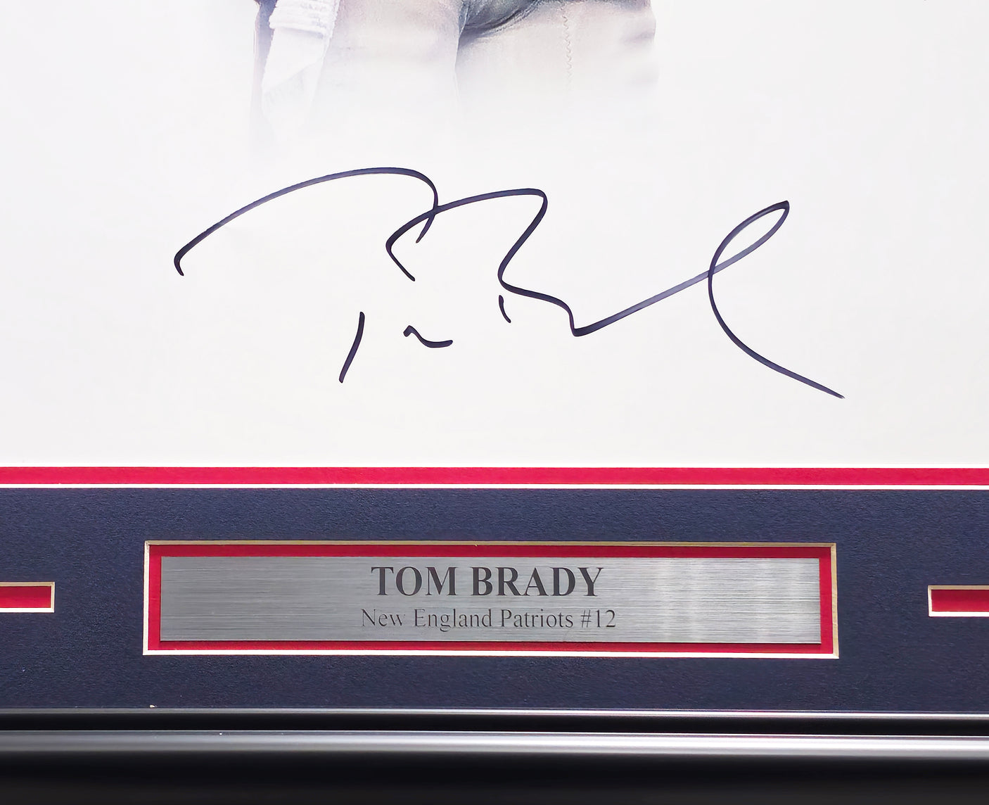 Tom Brady Autographed Framed 16x20 Photo New England Patriots Fanatics Holo #AA0112244