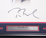 Tom Brady Autographed Framed 16x20 Photo New England Patriots Fanatics Holo #AA0112244