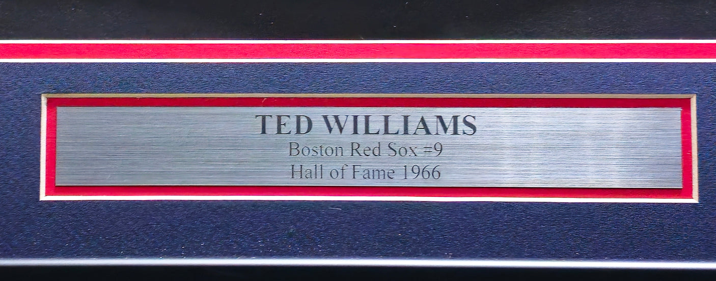 Boston Red Sox Ted Williams Autographed Framed Cream Authentic Mitchell & Ness Jersey UDA Holo #AAK18521