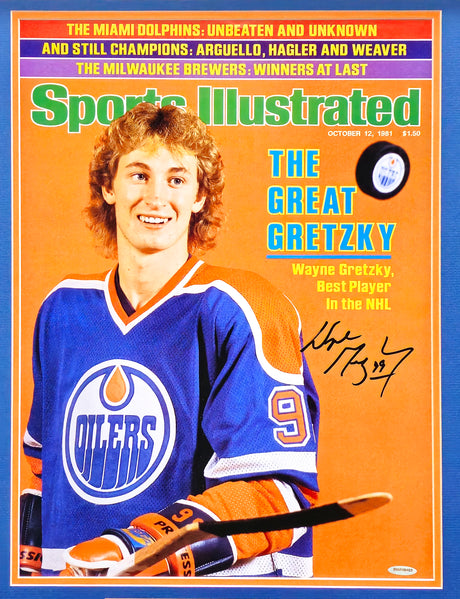 Wayne Gretzky Autographed Framed Sports Illustrated Magazine 16x20 Photo Edmonton Oilers UDA Holo #BAM118453