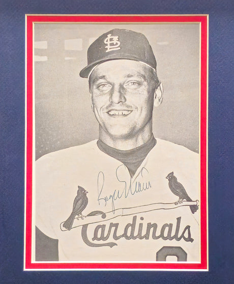 Roger Maris Autographed Framed 8x10 Magazine Page Photo St. Louis Cardinals JSA #BB70288