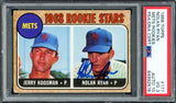 Nolan Ryan Autographed 1968 Topps Rookie Card #177 New York Mets PSA 3 Auto Grade Gem Mint 10 PSA/DNA #64992676