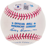 Eddie Layton Autographed Official AL Baseball New York Yankees Beckett BAS #BH041910