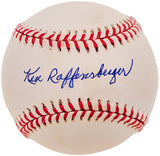 Ken Raffensberger Autographed Official NL Baseball Philadelphia Phillies, Cincinnati Reds Beckett BAS #BH040012