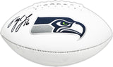 Tyler Lockett Autographed Seattle Seahawks White Logo Football MCS Holo Stock #222026