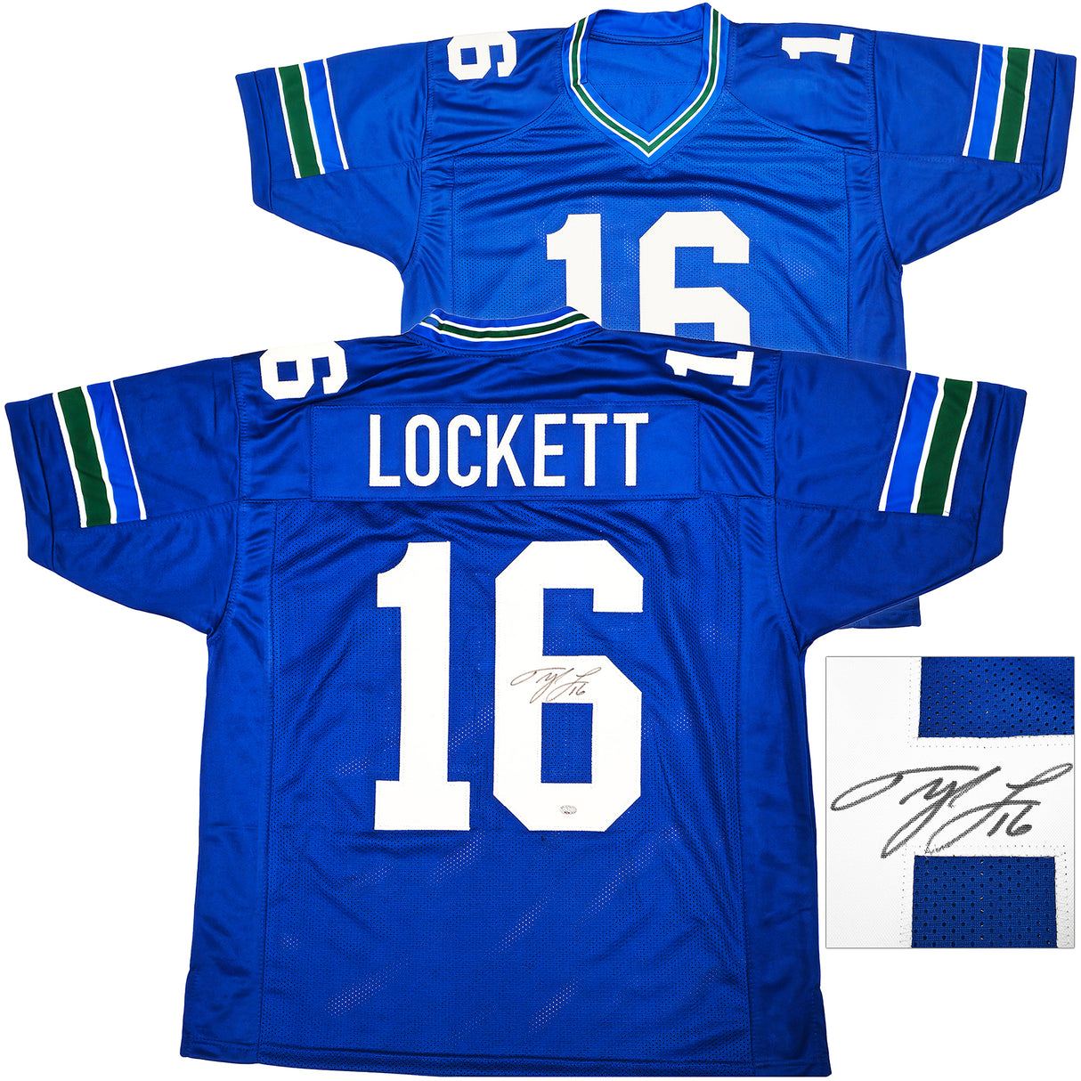 Seattle Seahawks Tyler Lockett Autographed Throwback Jersey MCS Holo Stock #222038