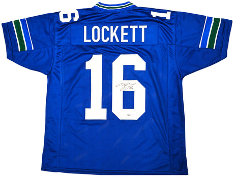 Seattle Seahawks Tyler Lockett Autographed Throwback Jersey MCS Holo Stock #222038