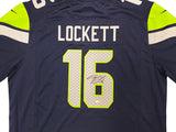 Seattle Seahawks Tyler Lockett Autographed Blue Nike On Field Jersey Size XXL MCS Holo Stock #222039