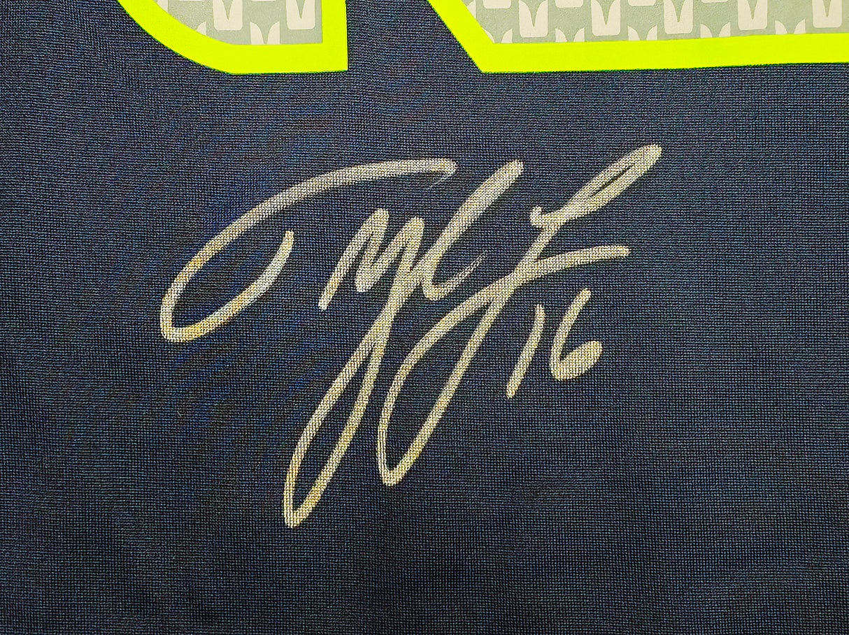 Seattle Seahawks Tyler Lockett Autographed Blue Nike On Field Jersey Size XL MCS Holo Stock #222046