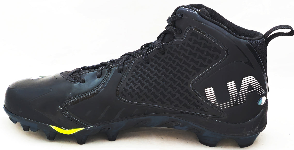 Tyler Lockett Autographed Black Under Armour Cleats Seattle Seahawks Size 13.5 MCS Holo Stock #222024