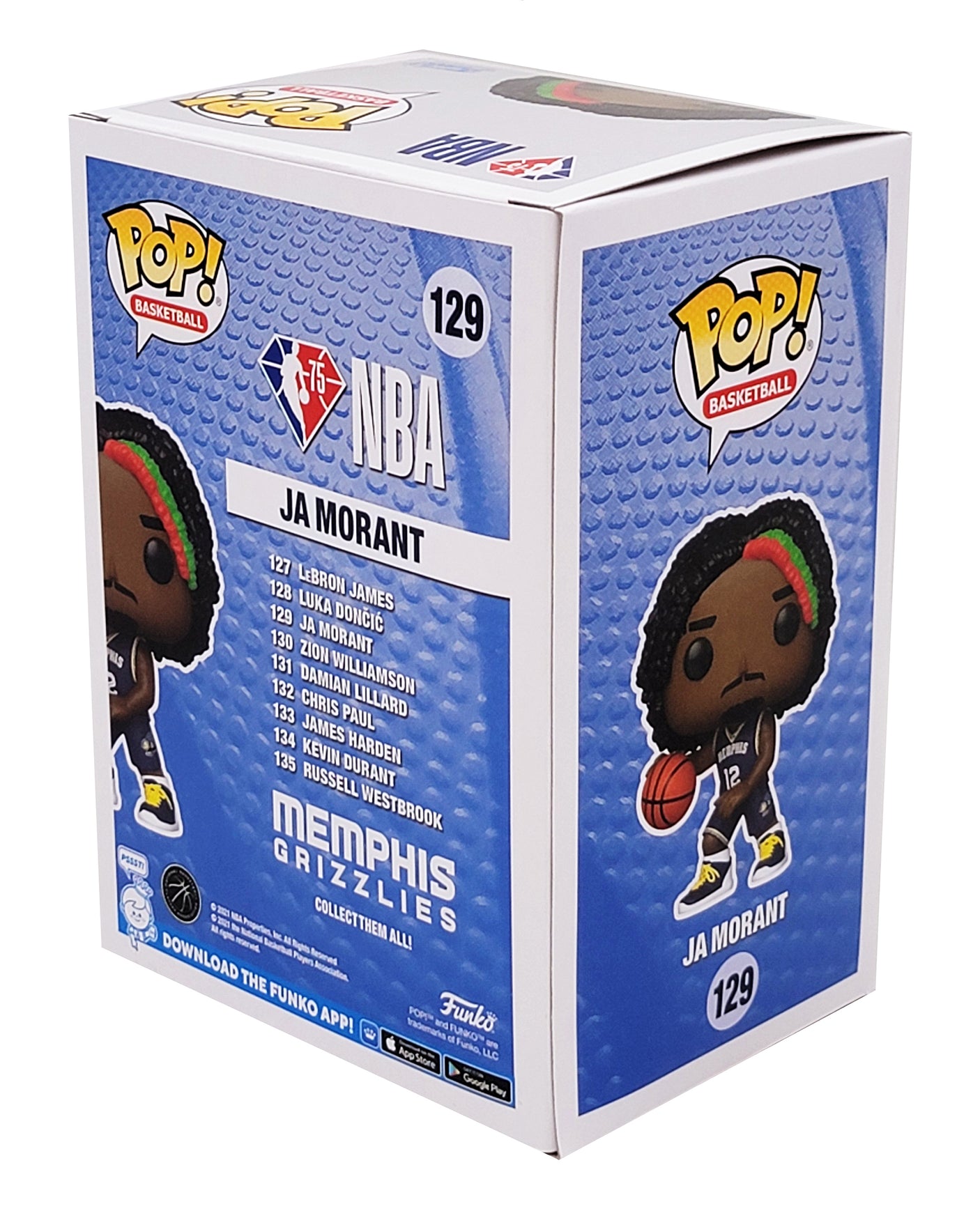 Ja Morant Autographed Funko Pop Vinyl Figurine Memphis Grizzlies Beckett BAS QR Stock #210856