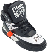 Patrick Ewing Autographed Black & White Ewing Athletics 33 HI OG Right Shoe New York Knicks Size 13 Beckett BAS Witness Stock #236554