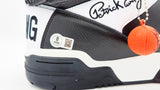 Patrick Ewing Autographed Black & White Ewing Athletics 33 HI OG Right Shoe New York Knicks Size 13 Beckett BAS Witness Stock #236554