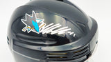 Macklin Celebrini Autographed San Jose Sharks Mini Helmet Fanatics Holo Stock #236536