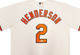 Baltimore Orioles Gunnar Henderson Autographed White Nike Jersey Size XL Beckett BAS Witness Stock #236622