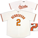 Baltimore Orioles Gunnar Henderson Autographed White Nike Jersey Size XXL Beckett BAS Witness Stock #236623