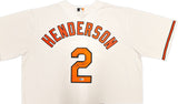 Baltimore Orioles Gunnar Henderson Autographed White Nike Jersey Size XXL Beckett BAS Witness Stock #236623