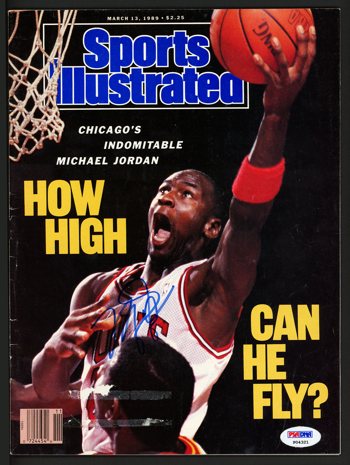 Michael Jordan Autographed Sports Illustrated Magazine 1989 Edition Chicago Bulls PSA/DNA #P04321