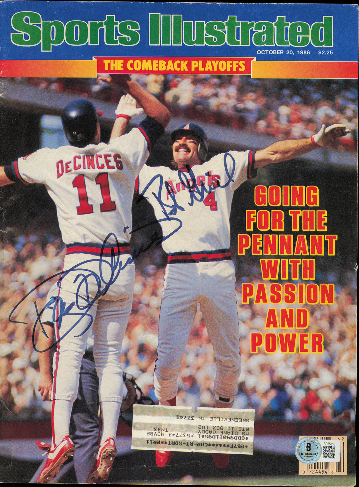 Doug DeCinces & Bob Grich Autographed Sports Illustrated Cover California Angels Beckett BAS QR #BP55316