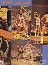 Phil Jackson, Red Holzman & Walt Frazier Autographed 8x11 Magazine Page Photo New York Knicks Beckett BAS #AE08243