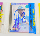 Ken Griffey Jr. Autographed 1989 Donruss Baseball Rookie Card Rack Pack Seattle Mariners Beckett BAS Witness #1W449366