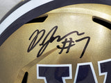 Dillon Johnson Autographed Washington Huskies Gold Full Size Replica Speed Helmet MCS Holo Stock #222072