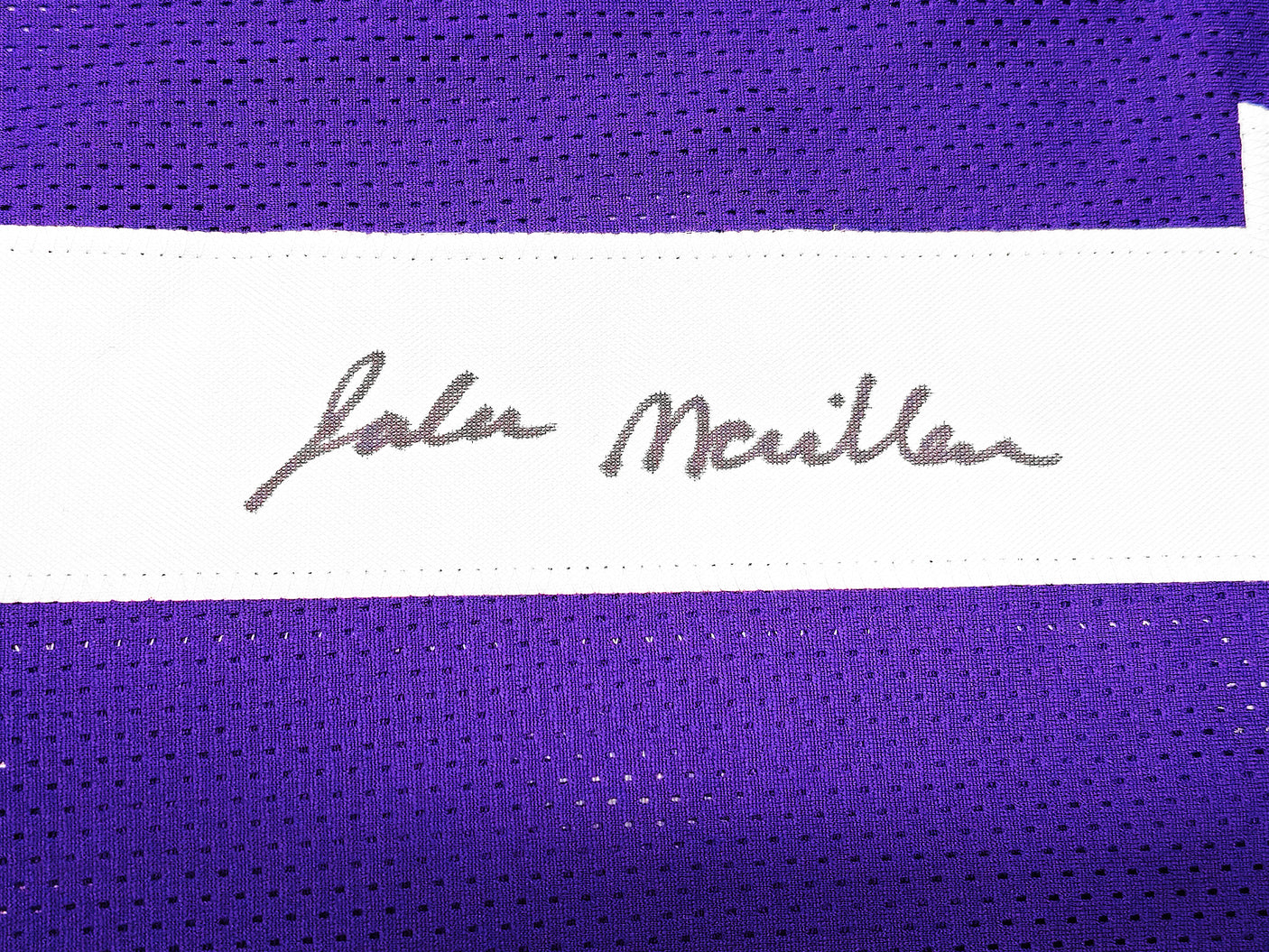 Washington Huskies Jalen McMillan Autographed Purple Jersey MCS Holo Stock #222069