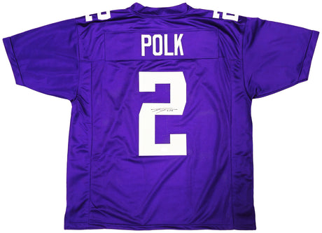 Washington Huskies Ja'Lynn Polk Autographed Purple Jersey MCS Holo Stock #222062