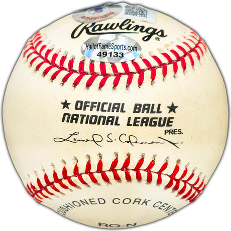 Jack Banta Autographed Official NL Baseball Brooklyn Dodgers Beckett BAS #BK44350