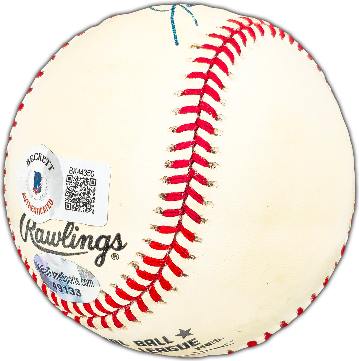 Jack Banta Autographed Official NL Baseball Brooklyn Dodgers Beckett BAS #BK44350