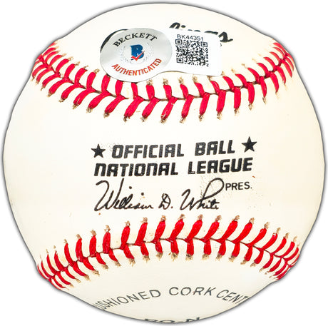 Don Zimmer Autographed Official NL Baseball Brooklyn Dodgers Beckett BAS #BK44351