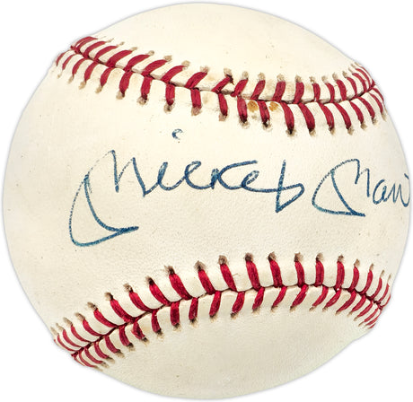 Mickey Mantle Autographed Official AL Baseball New York Yankees Beckett BAS #AD43511