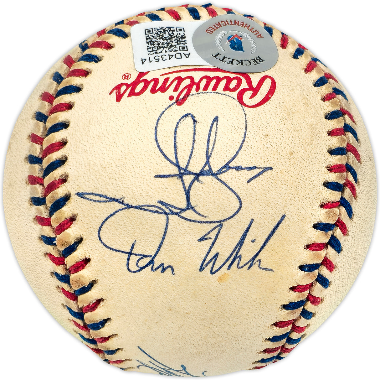 1996 Seattle Mariners All Star Team Signed Autographed Official MLB Baseball Wih 5 Signatures Including Ken Griffey Jr. & Edgar Martinez Beckett BAS #AD43514