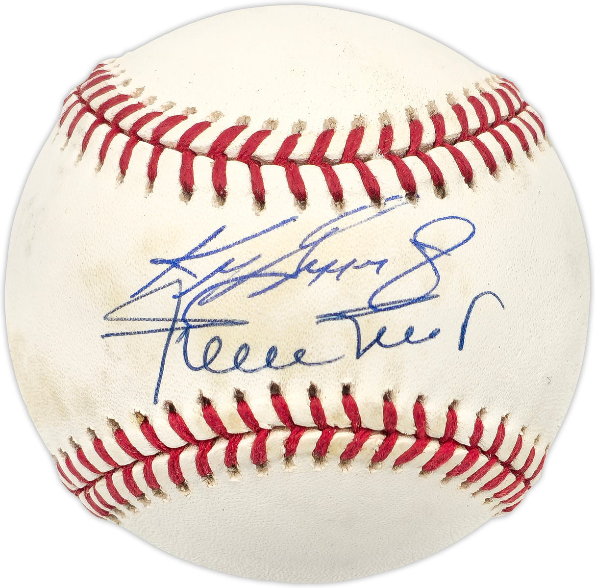 Willie Mays & Ken Griffey Jr. Autographed Official NL Baseball Beckett BAS #AD43517