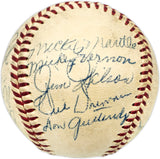 1956 MLB All Stars Autographed Official Harridge AL Baseball With 14 Signatures Including Mickey Mantle (Vintage) & Nellie Fox Beckett BAS #AD43526