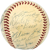 1956 MLB All Stars Autographed Official Harridge AL Baseball With 14 Signatures Including Mickey Mantle (Vintage) & Nellie Fox Beckett BAS #AD43526